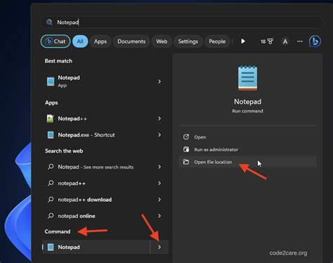 Notepad Application Location