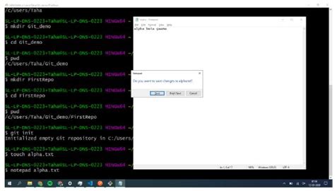 Notepad Command Git
