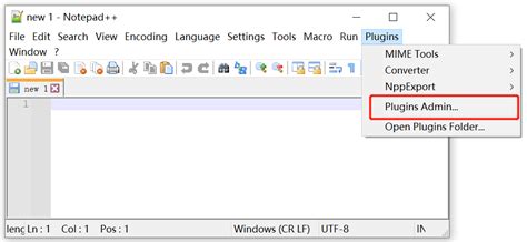 Notepad Encoding Format
