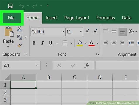 Notepad File Into Excel
