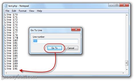 Notepad Go To Next Line