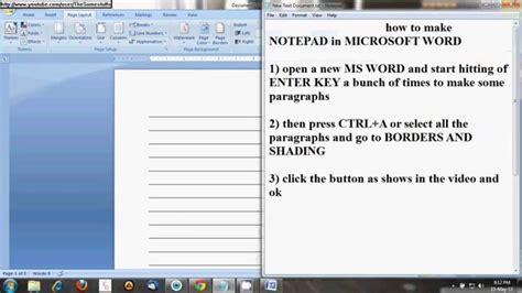 Notepad In Microsoft Word