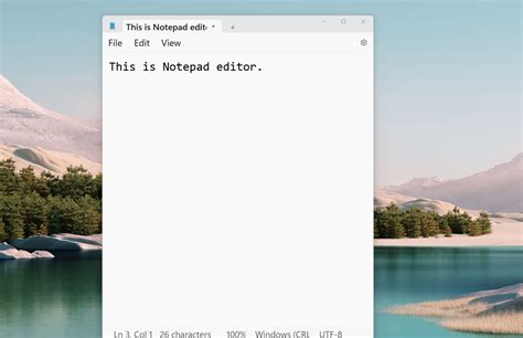 Notepad Is A Text Editor