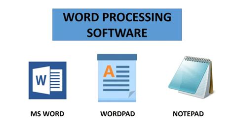 Notepad Is An Example Of Word Processing Software