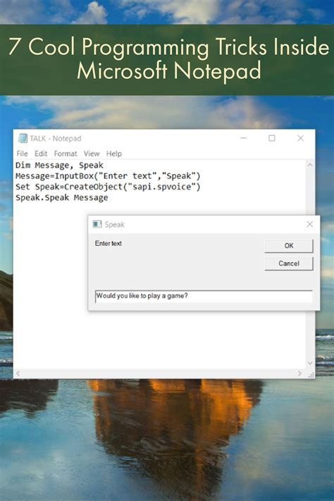 Notepad Programming Tricks