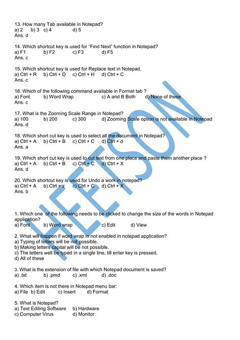 Notepad Questions And Answers Pdf