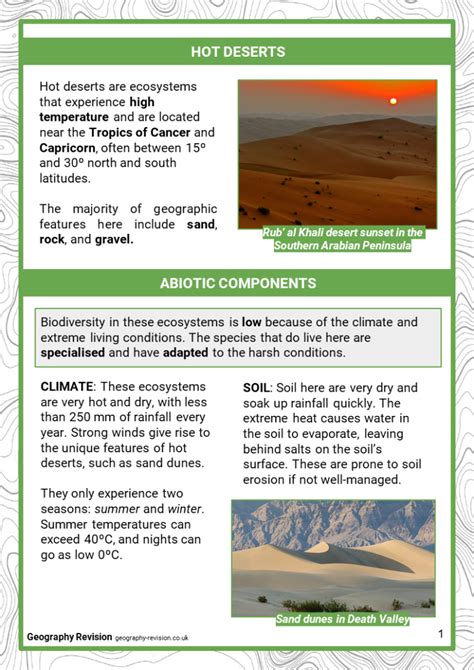 notes about the desert