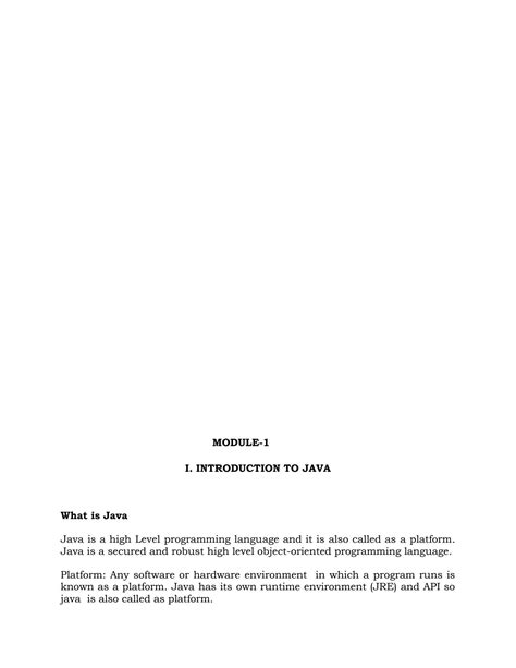 notes on java programming language pdf