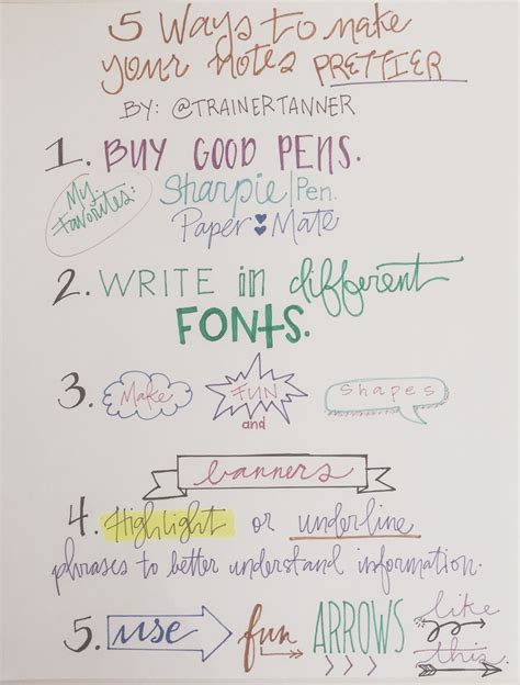 notes to write for fun