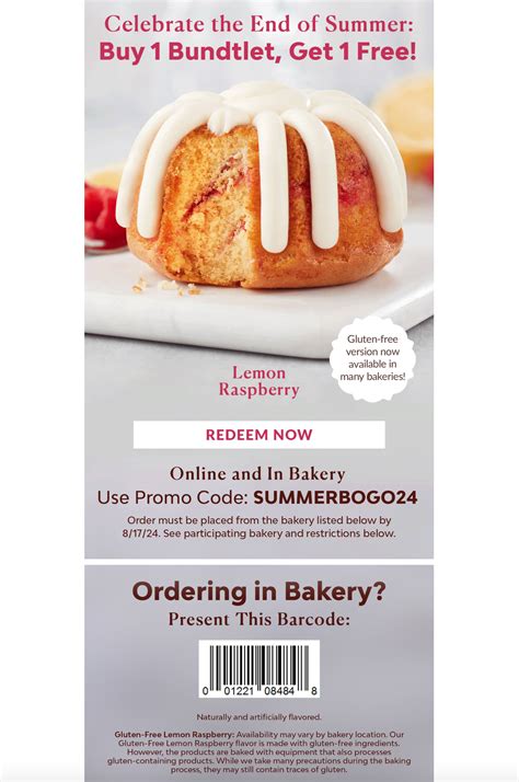 nothing bundt cake promo code