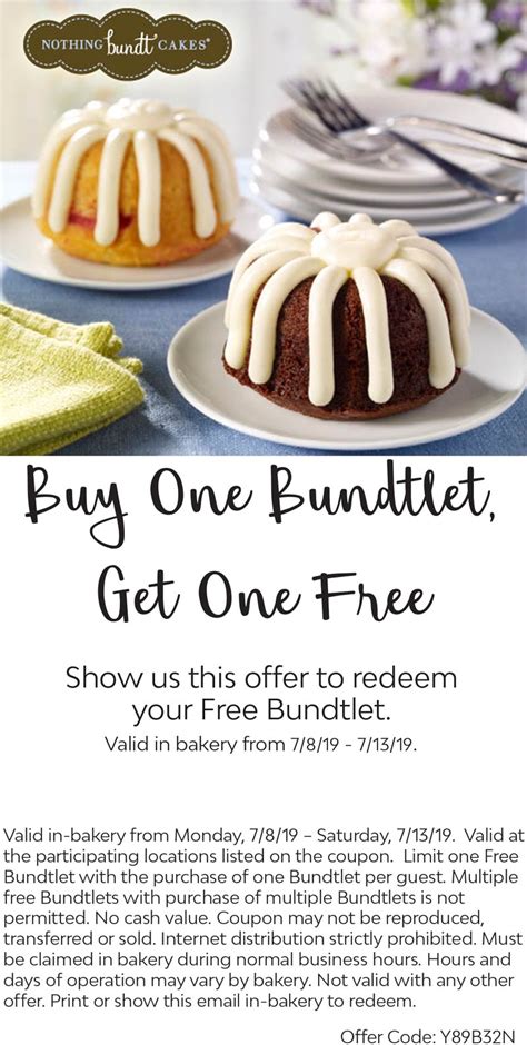 nothing bundt cakes coupon code