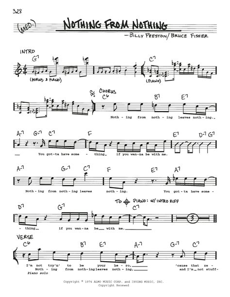 nothing from nothing billy preston chords