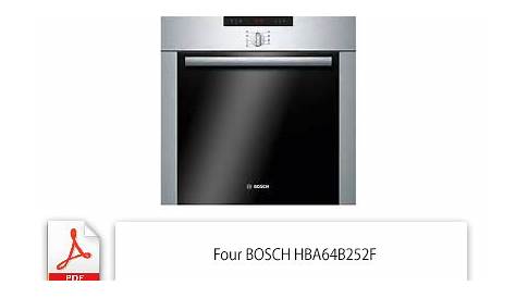 Notice Four Bosch Hba64b252f Cuisine Plaisir Hba64b152f