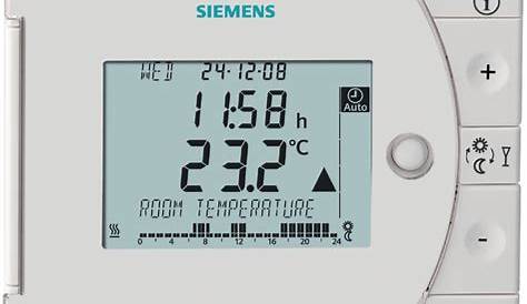 Notice Programmateur Chauffage Siemens Thermostat D Ambiance Programmable Rde