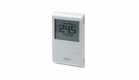 Notice Thermostat Siemens Rde1001 D'ambiance Programmable Hebdo Alimentation à