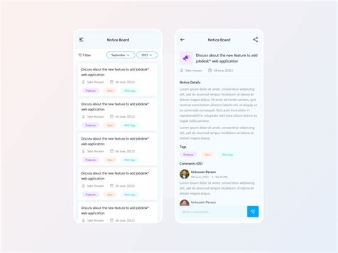 Notice Board Ui Design