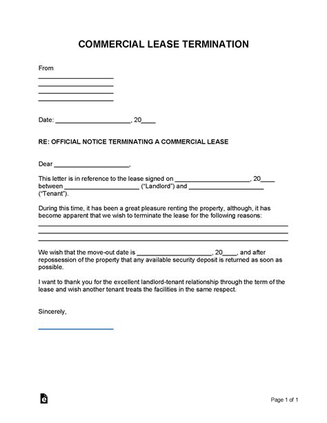 notice of termination of lease contract