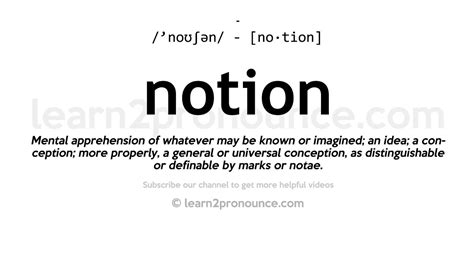 notion definition in english
