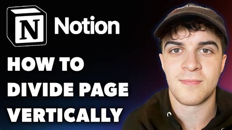 notion how to divide page vertically