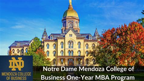 notre dame 1 year mba