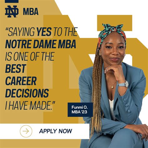 notre dame 2 year mba