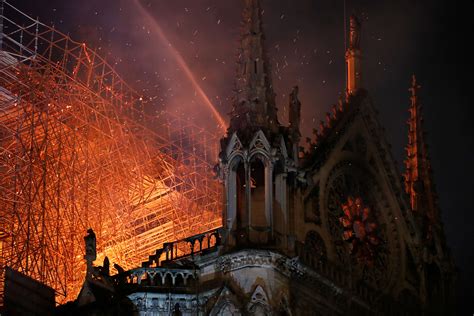 notre dame cathedral on fire