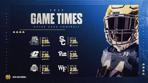 notre dame football game times