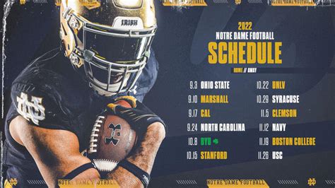 notre dame football schedule 2022 scores