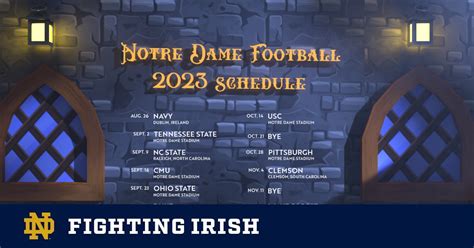 notre dame football schedule 2023 home games