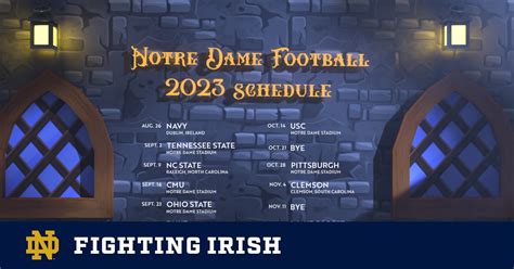 notre dame football schedule for 2023 season