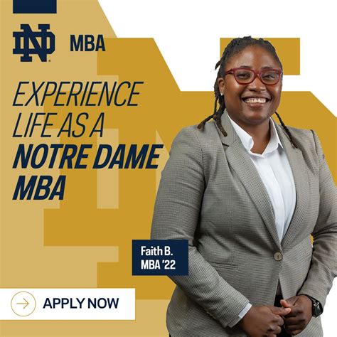 notre dame mba application