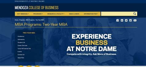 notre dame mba review
