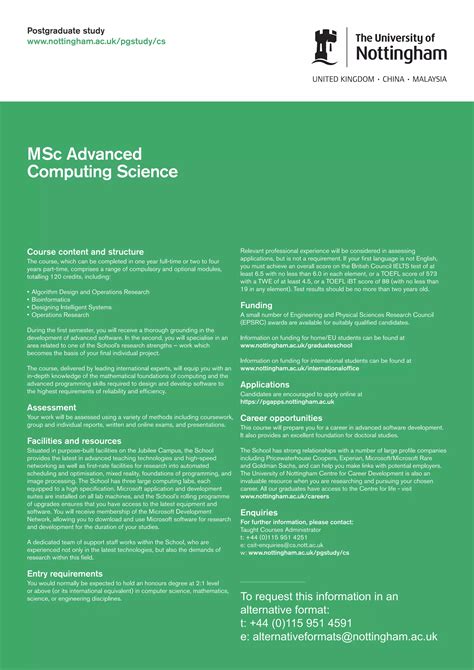 nottingham computer science entry requirements