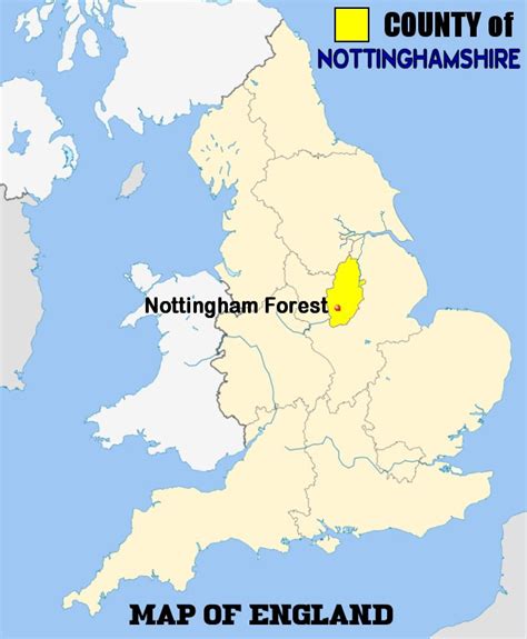 nottingham forest uk map