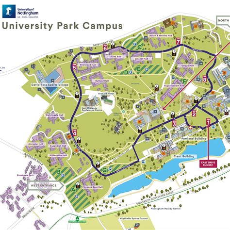 nottingham uni campus map