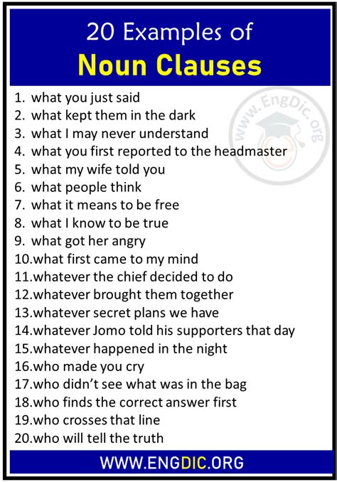 noun clause examples with answers class 8