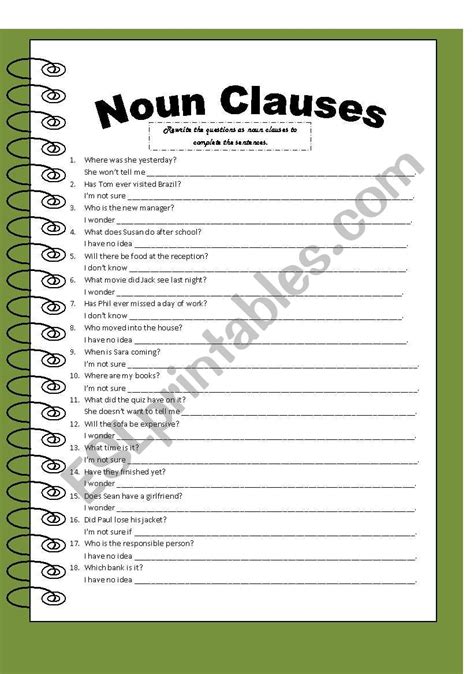 noun clause exercises with answers pdf class 10