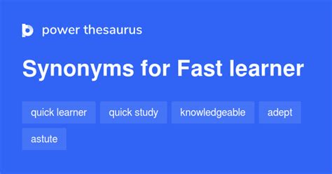 Noun For Fast Learner