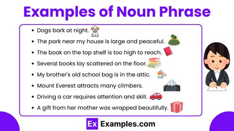 noun phrase examples with answers for class 7