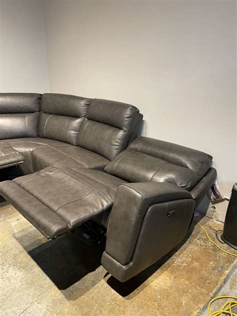 novara leather 6 piece power reclining sectional sofa