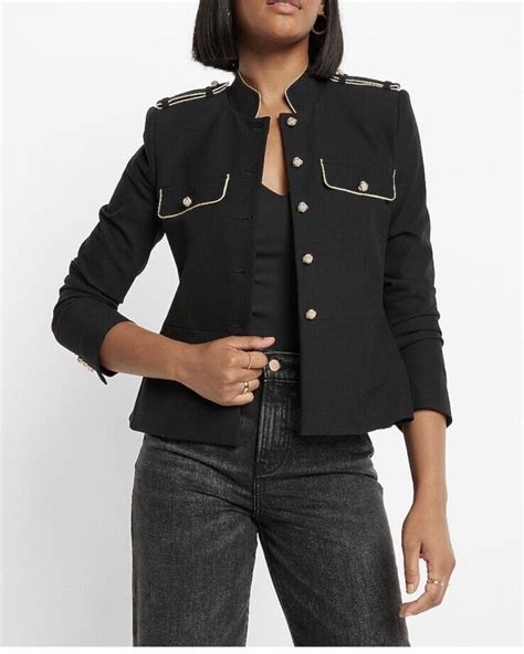 Novelty Gold Piped Structured Jacket