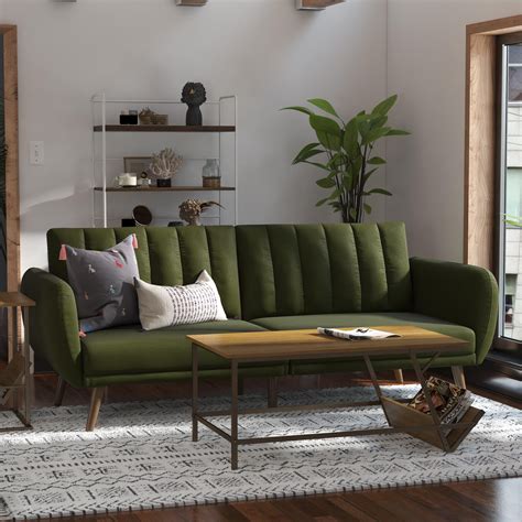 New Novogratz Green Couch For Small Space