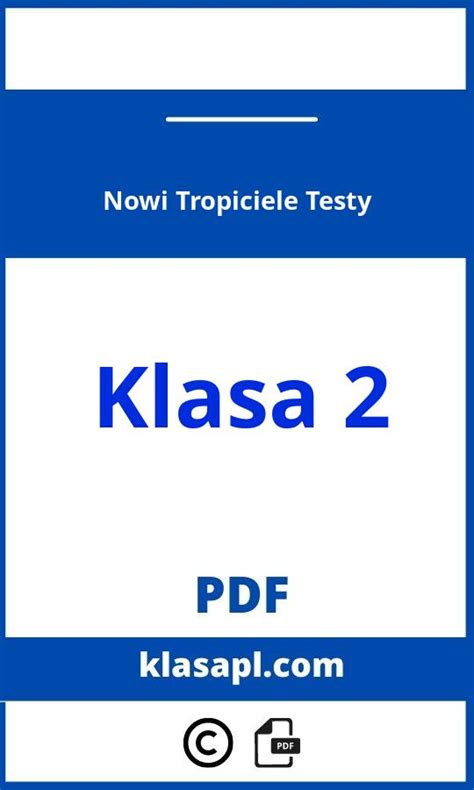nowi tropiciele klasa 2 testy pdf