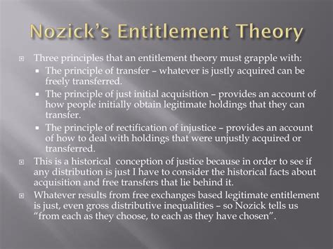 nozick's entitlement theory