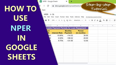 How to Use NPER Function in Google Sheets StepByStep [2020]