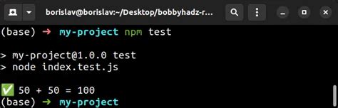 npm command to run specific test