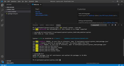 npm run cypress tests