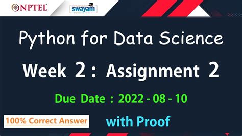 nptel python for data science assignment 2 answers