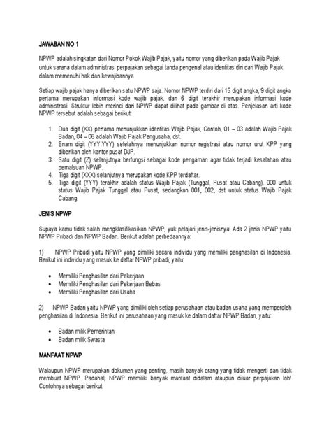 Apa Itu Klu NPWP? Ini Kode dan Cara Mengisi Klu NPWP Online Proconsult