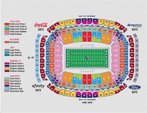 nrg stadium seating chart